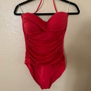 La Blanca red one piece swimsuit